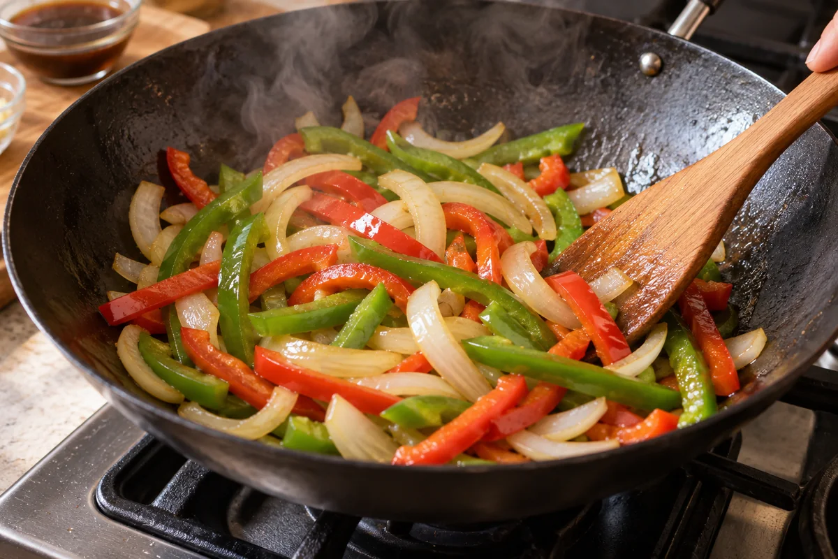 Easy Chinese Pepper Steak Recipe preparation