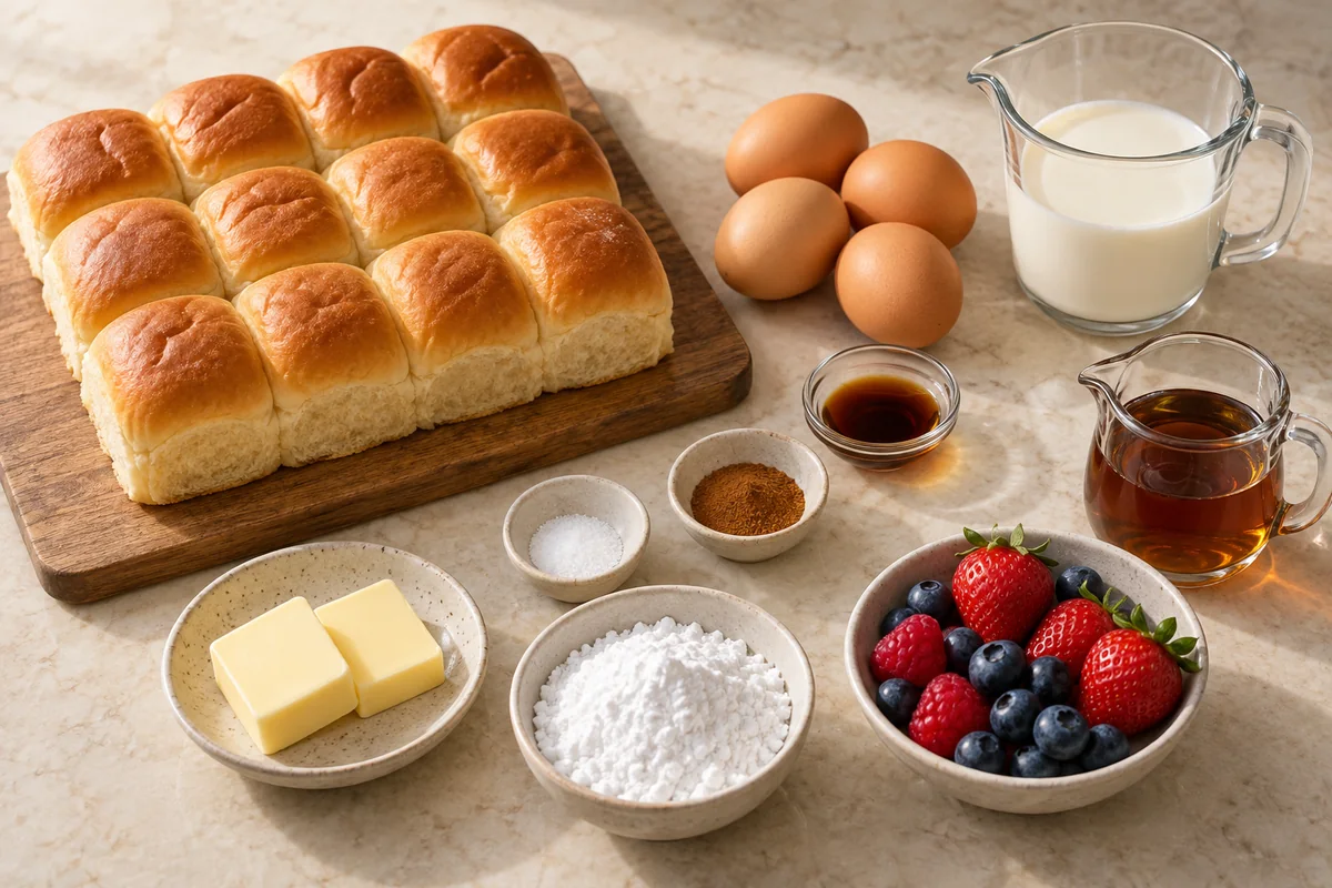 Hawaiian Roll French Toast ingredients