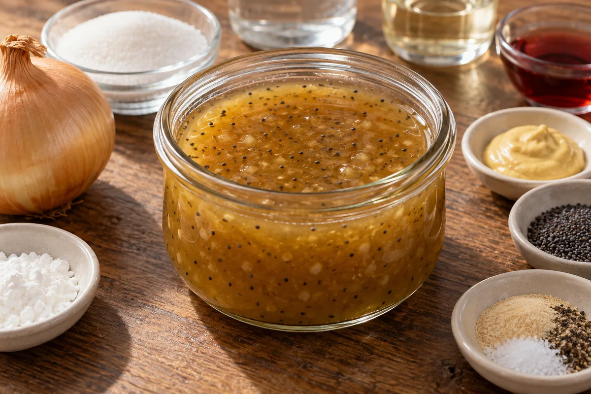 Homemade Sweet Onion Sauce close-up