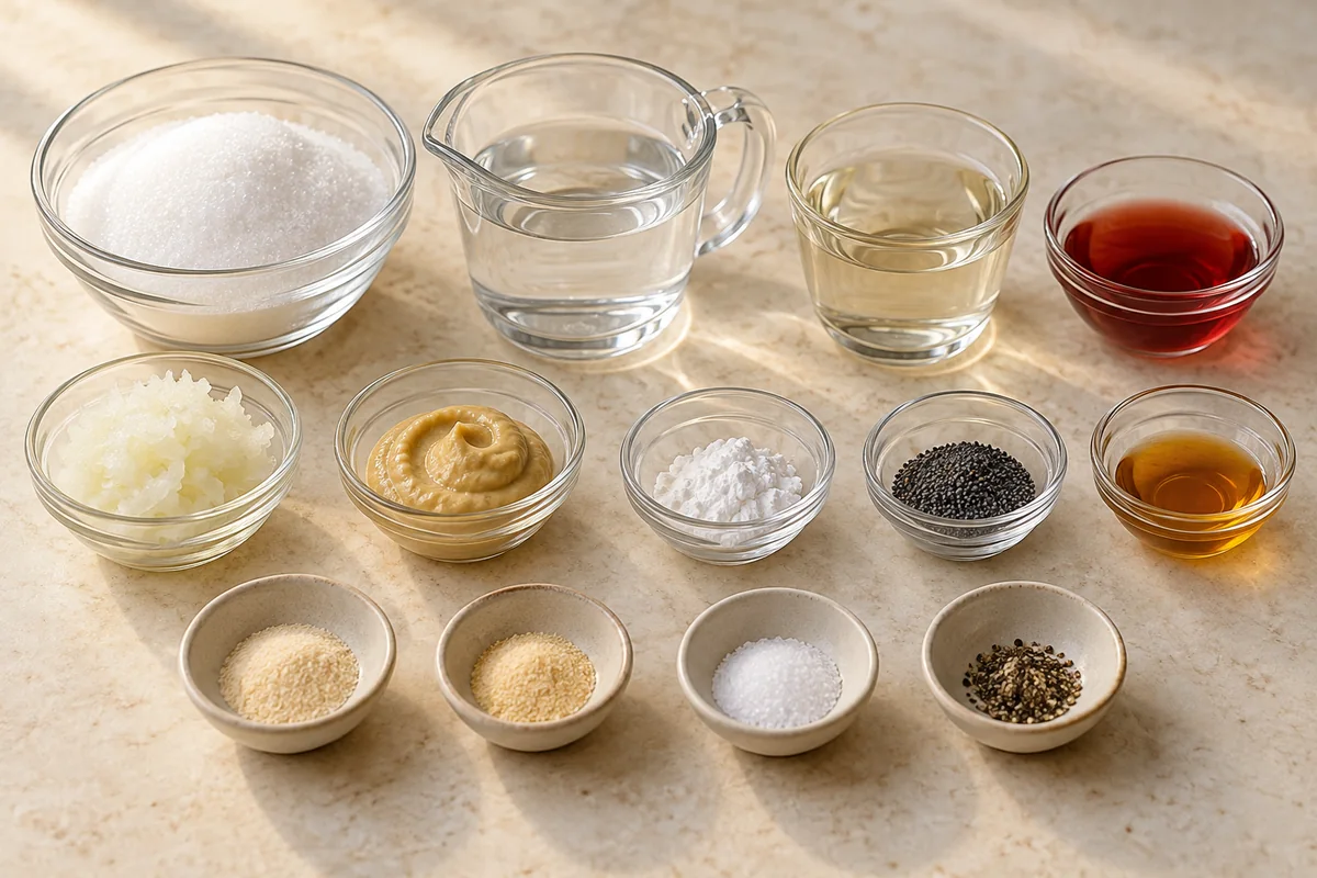 Homemade Sweet Onion Sauce ingredients