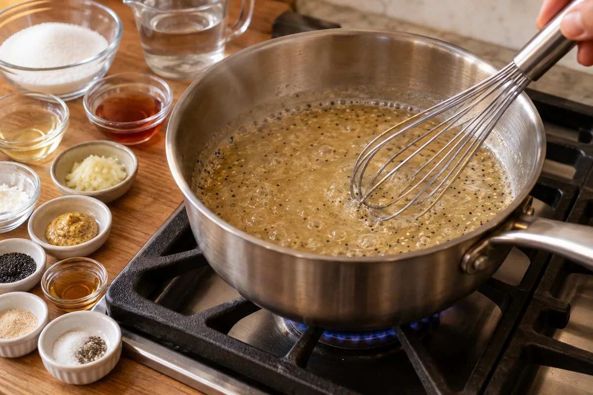 Homemade Sweet Onion Sauce preparation