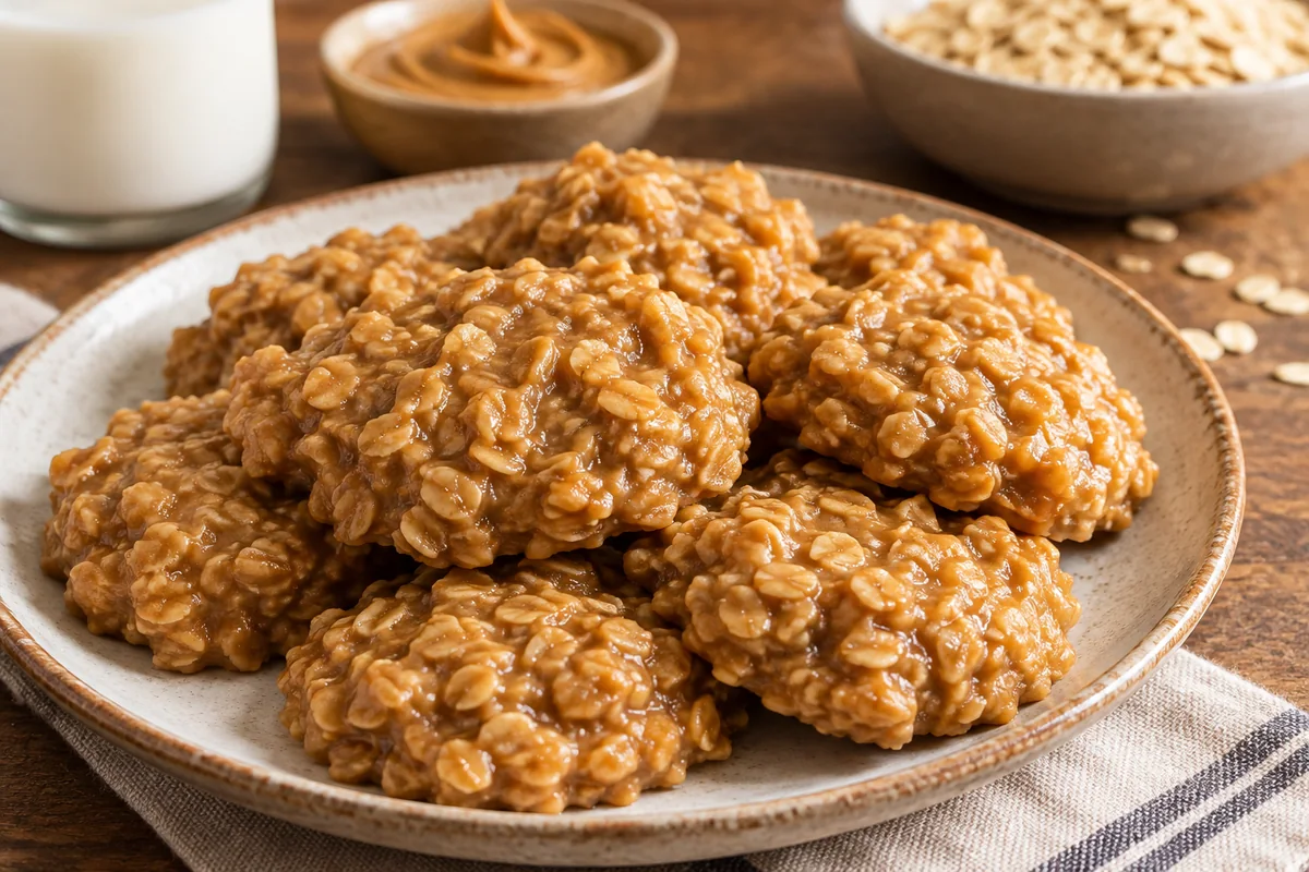 Peanut Butter No-Bake Cookies close-up