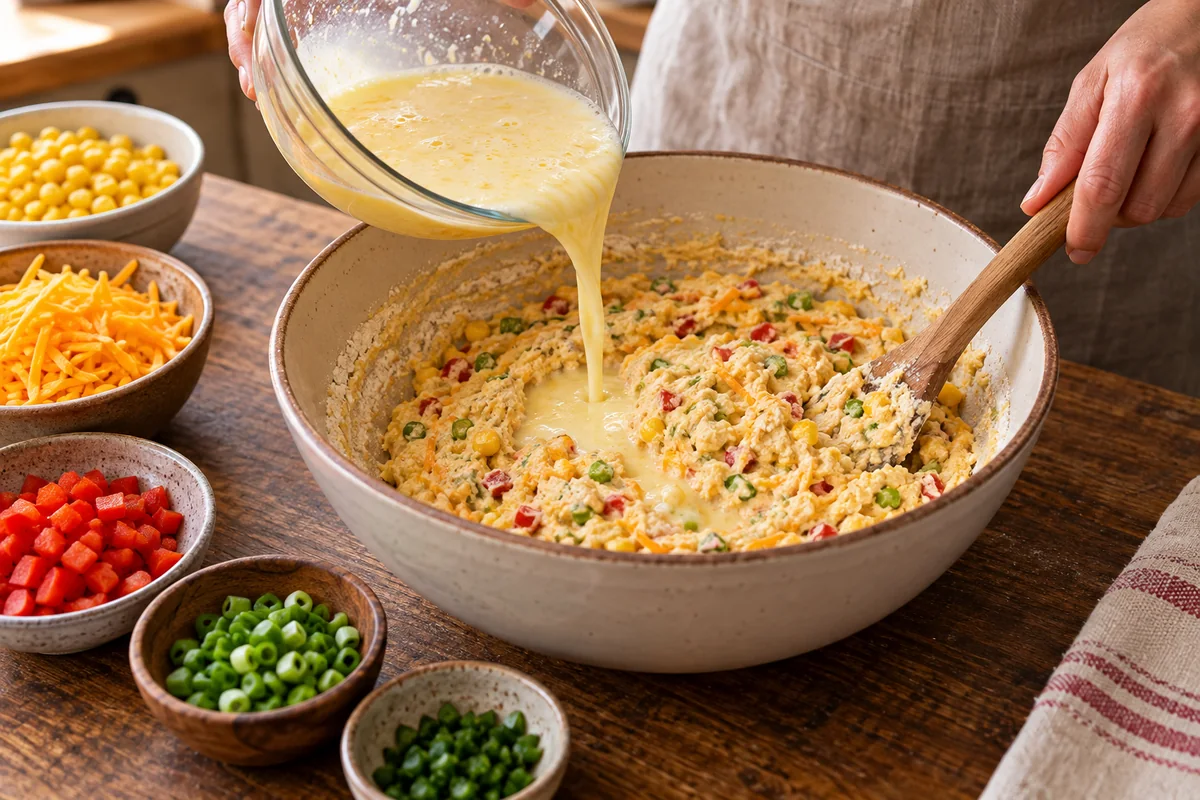 Seriously Good Creole Cornbread preparation