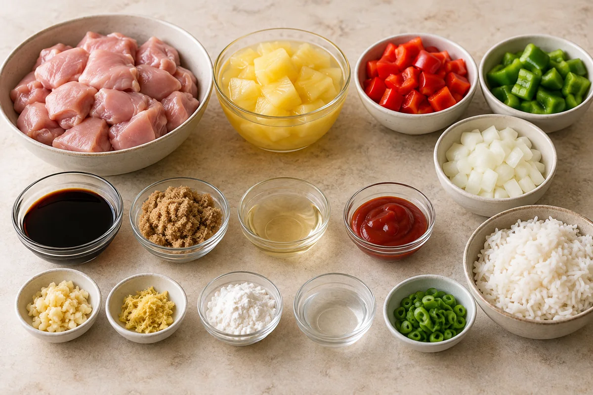 Sweet Hawaiian Crockpot Chicken ingredients